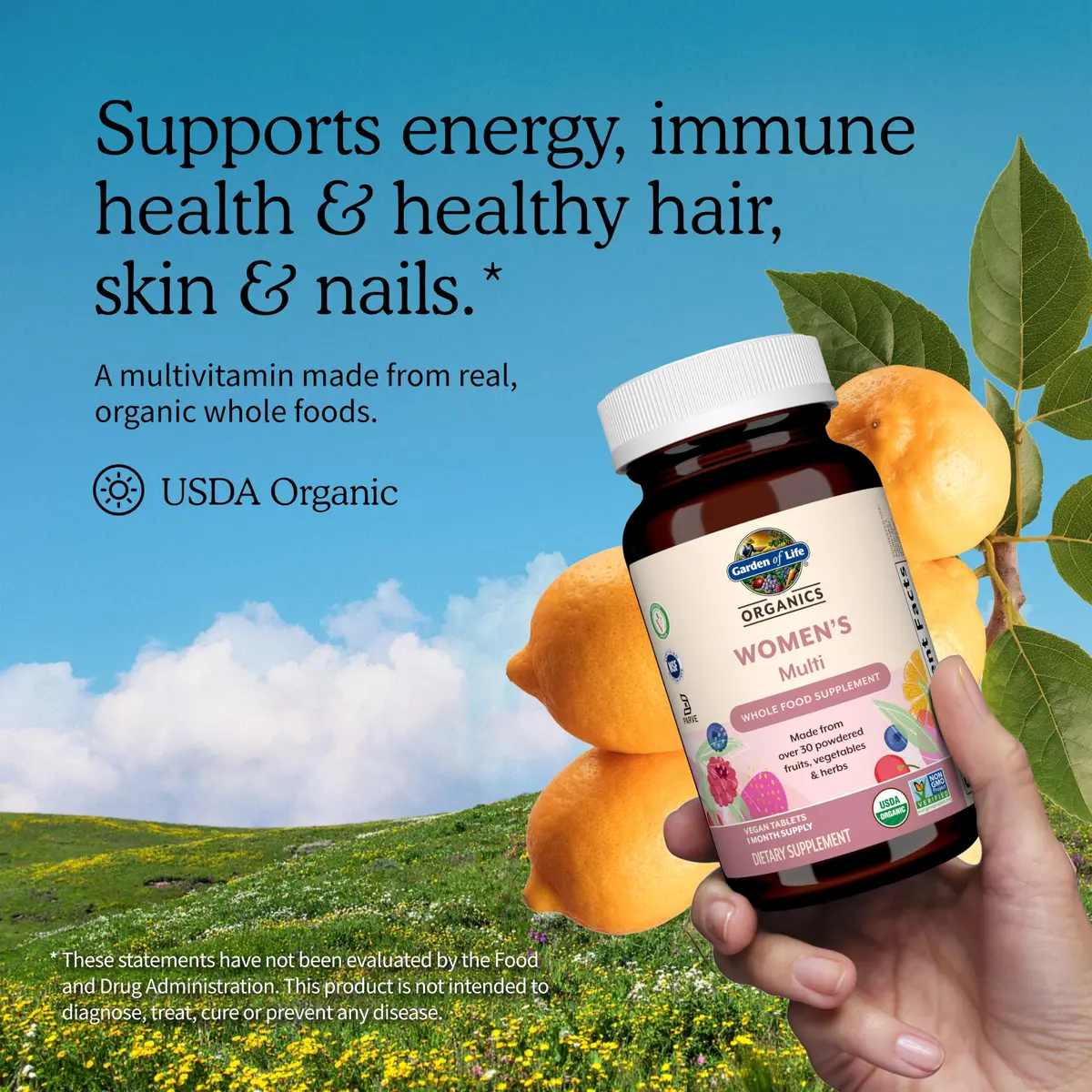 Garden of Life Organics Women's Multivitamin 120 Tablets | USDA Organic, Vegan Support - view 3