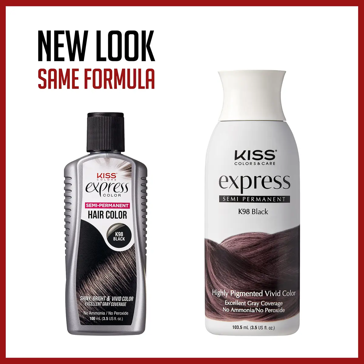 KISS Semi-Permanent Hair Color Black 3.5 oz (103.5 ml) | Vivid, Gentle, Gray Coverage - view 3