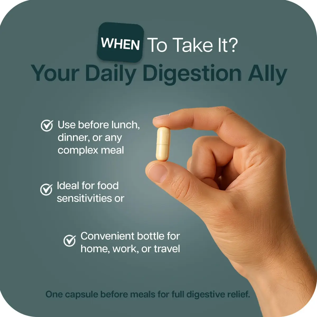 Houston Enzymes TriEnza Digestive Enzymes 180 Capsules (90 Doses) | Supports Protein, Carb, Fat & Polyphenol Digestion - view 4