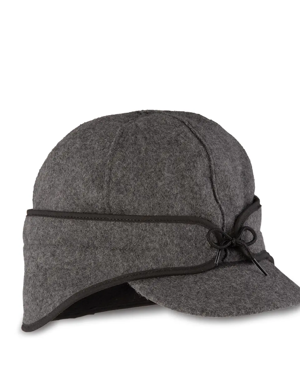 Stormy Kromer The Rancher Cap, Charcoal, Size 7 1/4 | Cold-Weather Wool/Nylon Cap - main product image