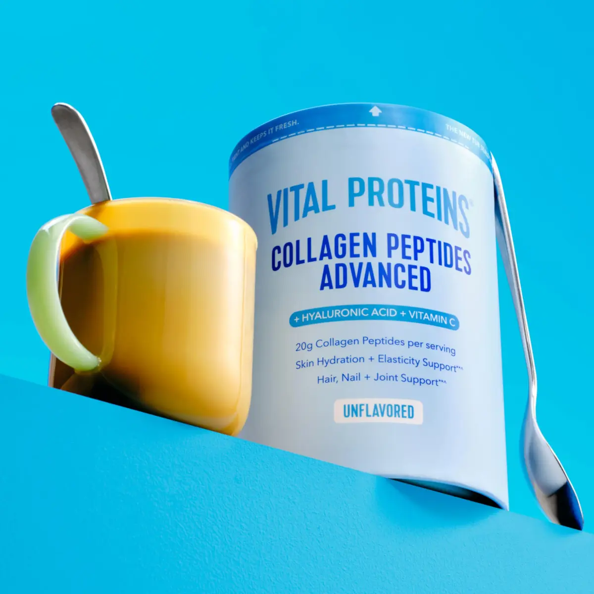 Vital Proteins Unflavored Collagen Peptides Powder, 27 Servings (1 Pack) | Hydrolyzed Peptides with Hyaluronic Acid & Vitamin C - view 2