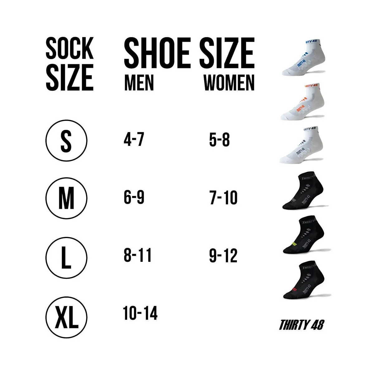 Thirty48 Low Cut Cycling Socks for Men and Women | Unisex Breathable Sport Socks (Large - Women 9-12 // Men 8-11, 3 Pairs, Black/Gray) - view 4