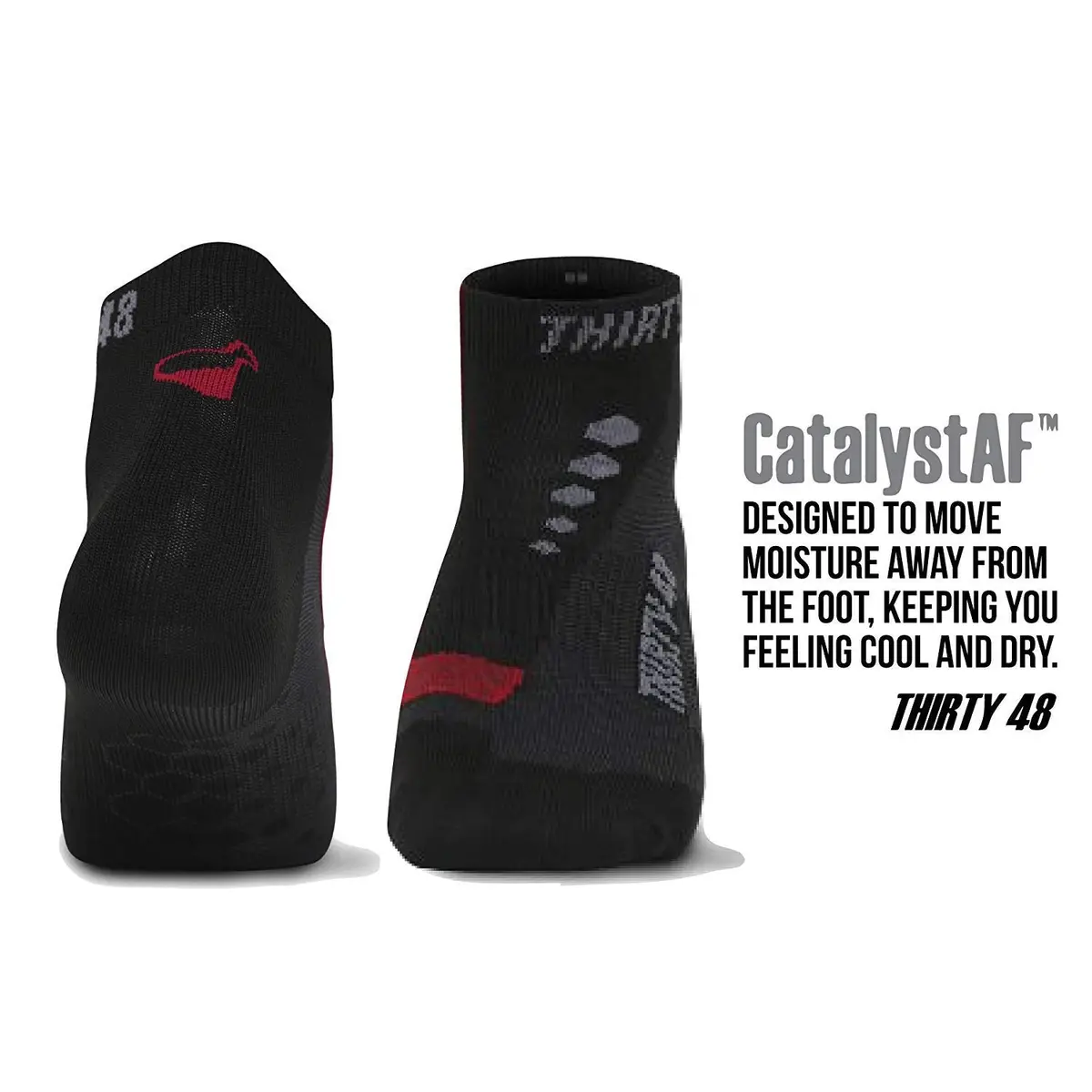 Thirty48 Low Cut Cycling Socks for Men and Women | Unisex Breathable Sport Socks (Extra Large - Men 10-14) - view 3