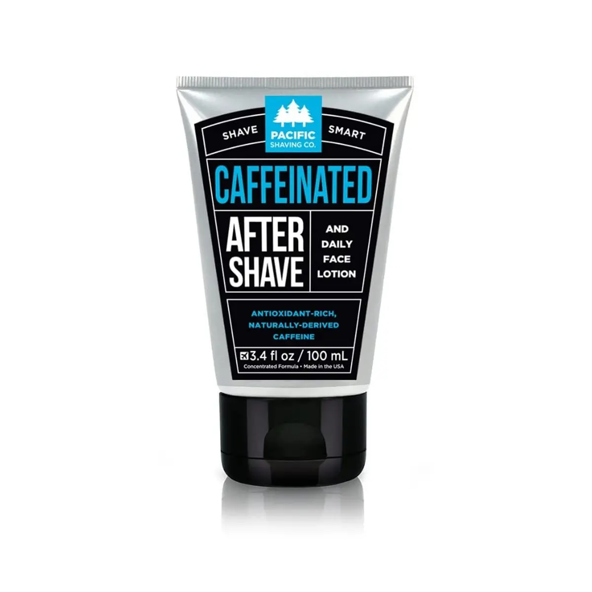 Pacific Shaving Company Caffeinated Aftershave 3.4 oz | Reduces Redness & Soothes Skin - main product image