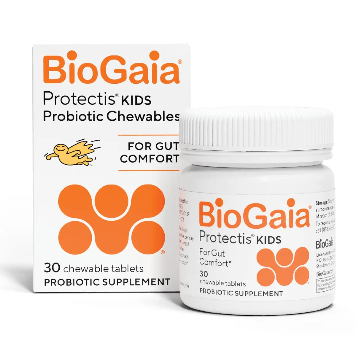 BioGaia Probiotic Chewable Tablets Lemon-Lime Flavor 30 Count | Digestive & Immune Health Support - main product image