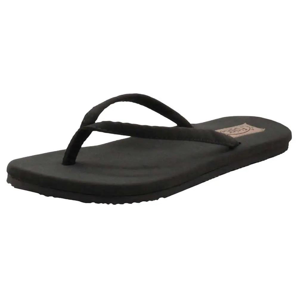 Flojos Fiesta Flat Women’s Charcoal Size 7 US | Comfortable, Durable Flip Flops with Arch Support - main product image