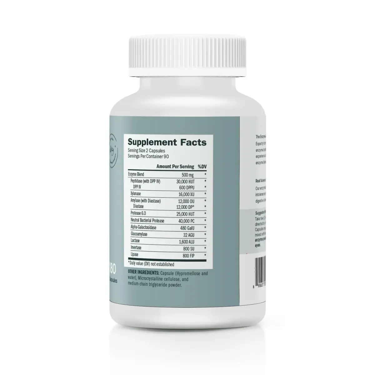 Houston Enzymes TriEnza Digestive Enzyme Supplement Chewable Tablets 180 Count | Supports Gluten, Casein, Soy Digestion - view 2