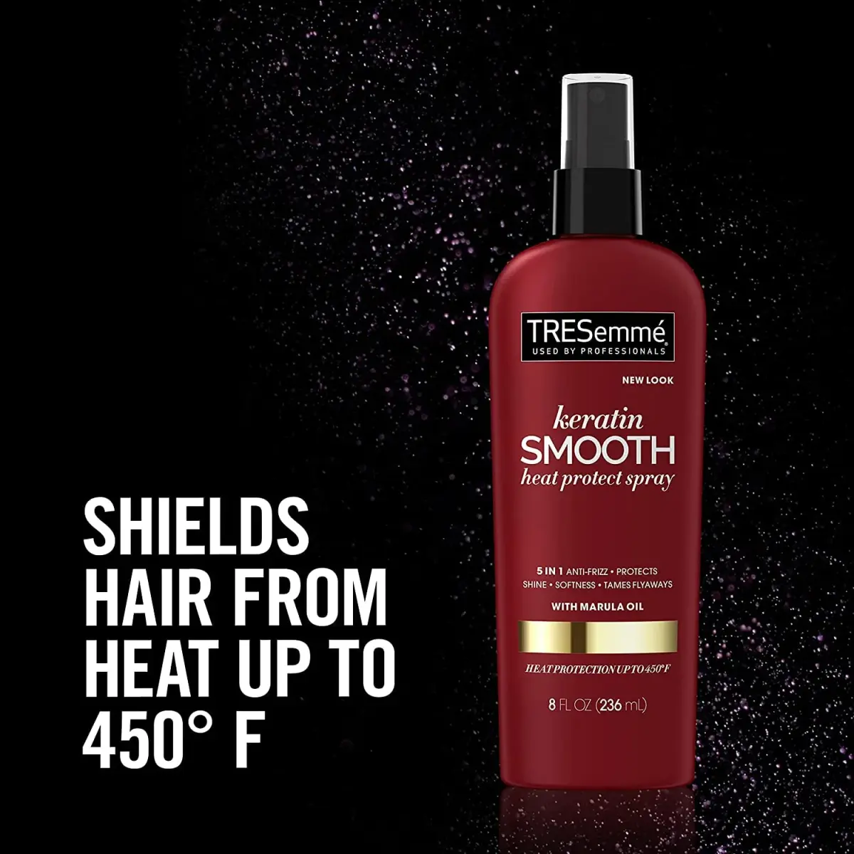 TRESemmé Keratin Smooth Heat Protect Spray with Marula Oil, 236ml (8 Fl Oz) | Shields Hair from Heat Up to 450°F - view 4