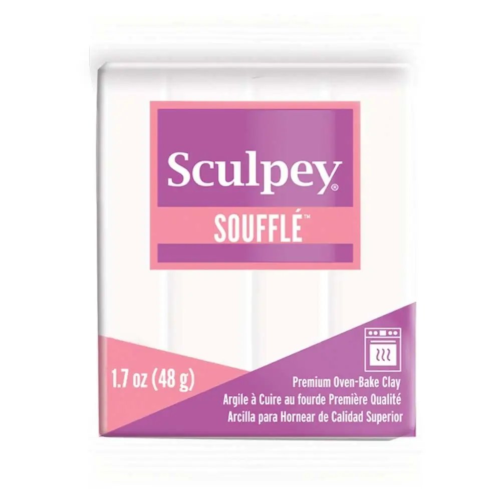 Polyform Sculpey Soufflé Polymer Oven-Bake Clay, Igloo White | Lightweight, Non-Toxic for Jewelry & Crafts - main product image