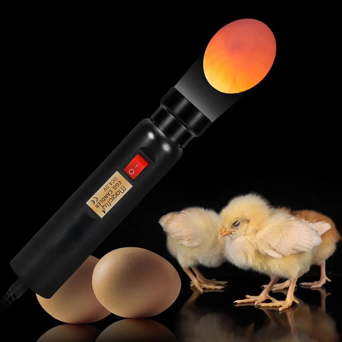 Magicfly Bright Cool LED Egg Candler Tester 15cm x 3.5cm | Safe Egg Incubation Light - view 5
