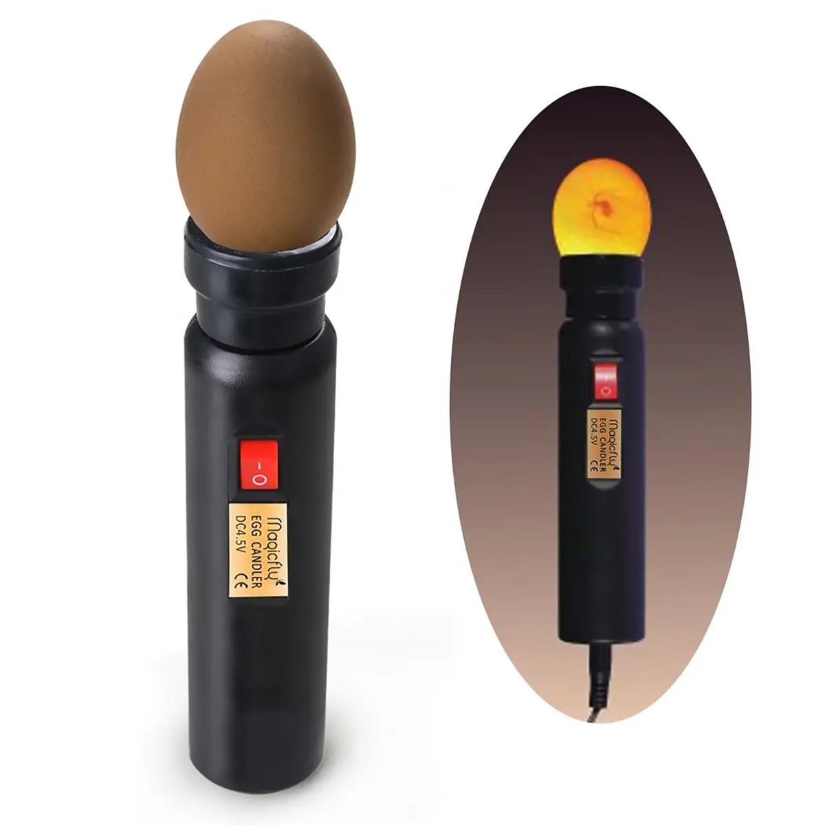 Magicfly Bright Cool LED Egg Candler Tester 15cm x 3.5cm | Safe Egg Incubation Light - view 2