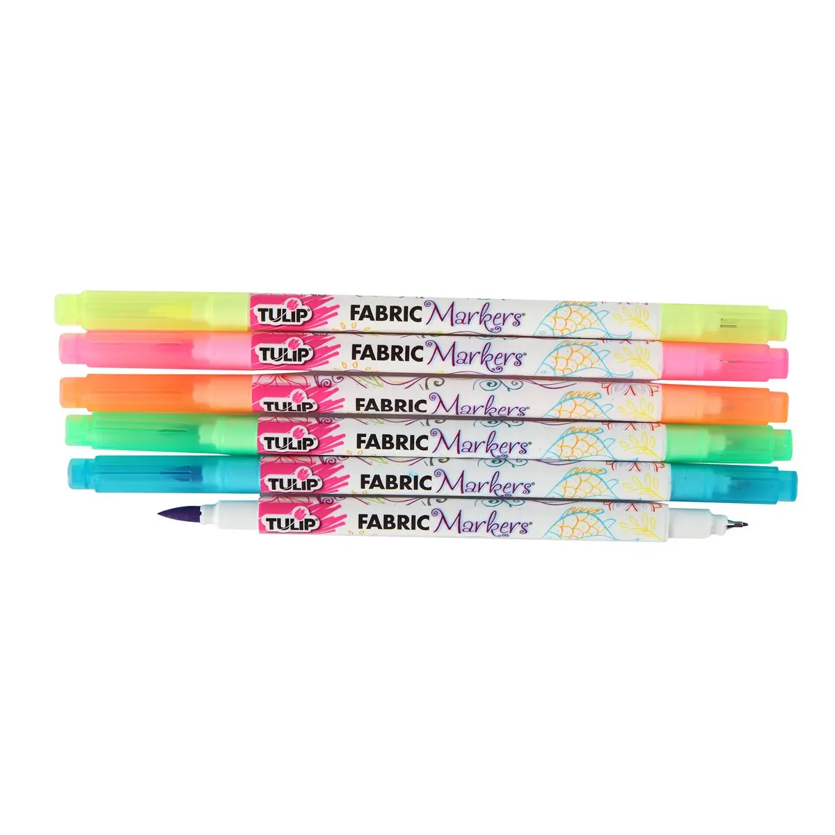 Tulip Fabric Markers 14 Pack - Dual Tip, Washable & Permanent for Art & Sewing - view 3
