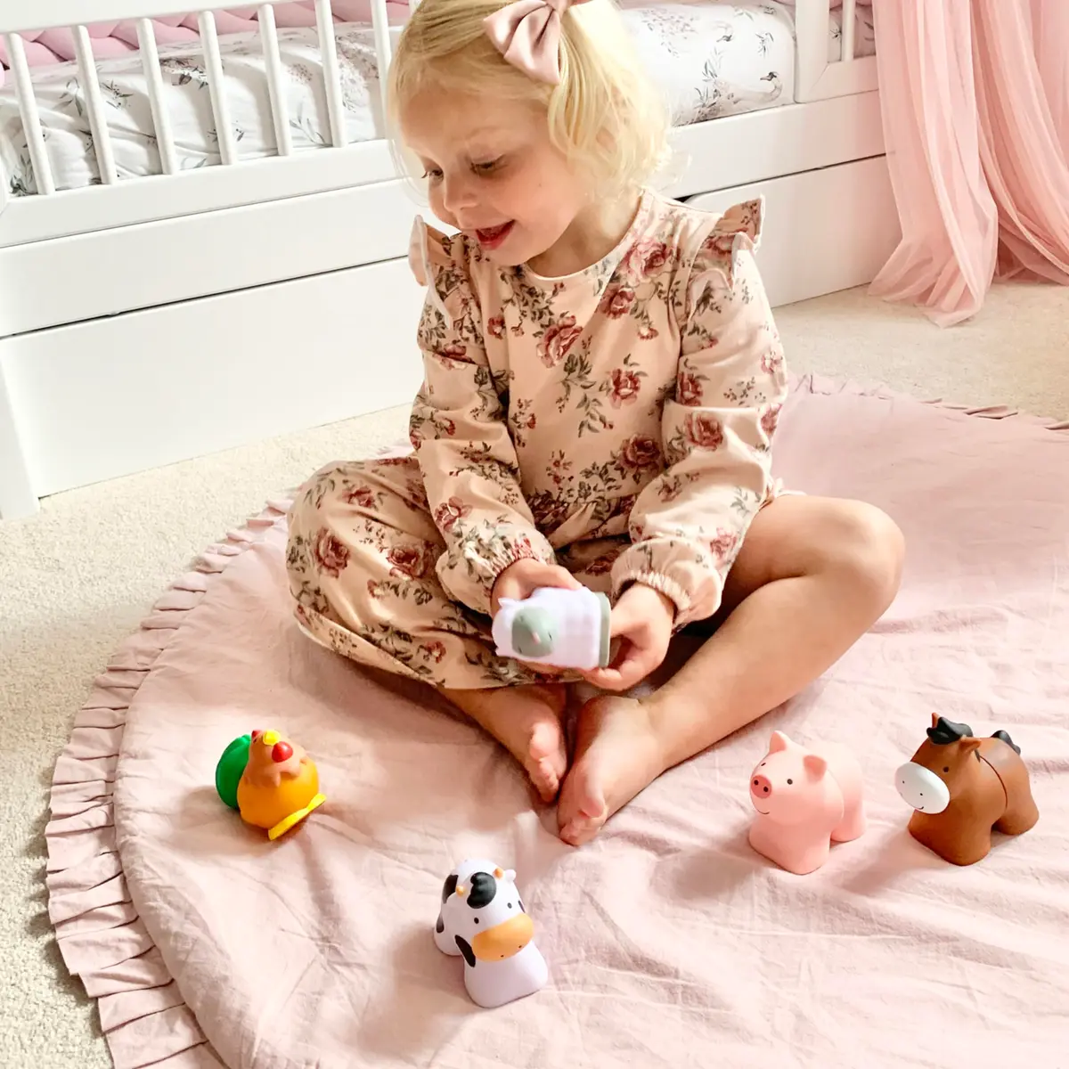 Melissa & Doug Pop Blocs Farm Animals Educational Baby Toy - 10 Linkable Pieces | Fine Motor & Cognitive Development - view 8