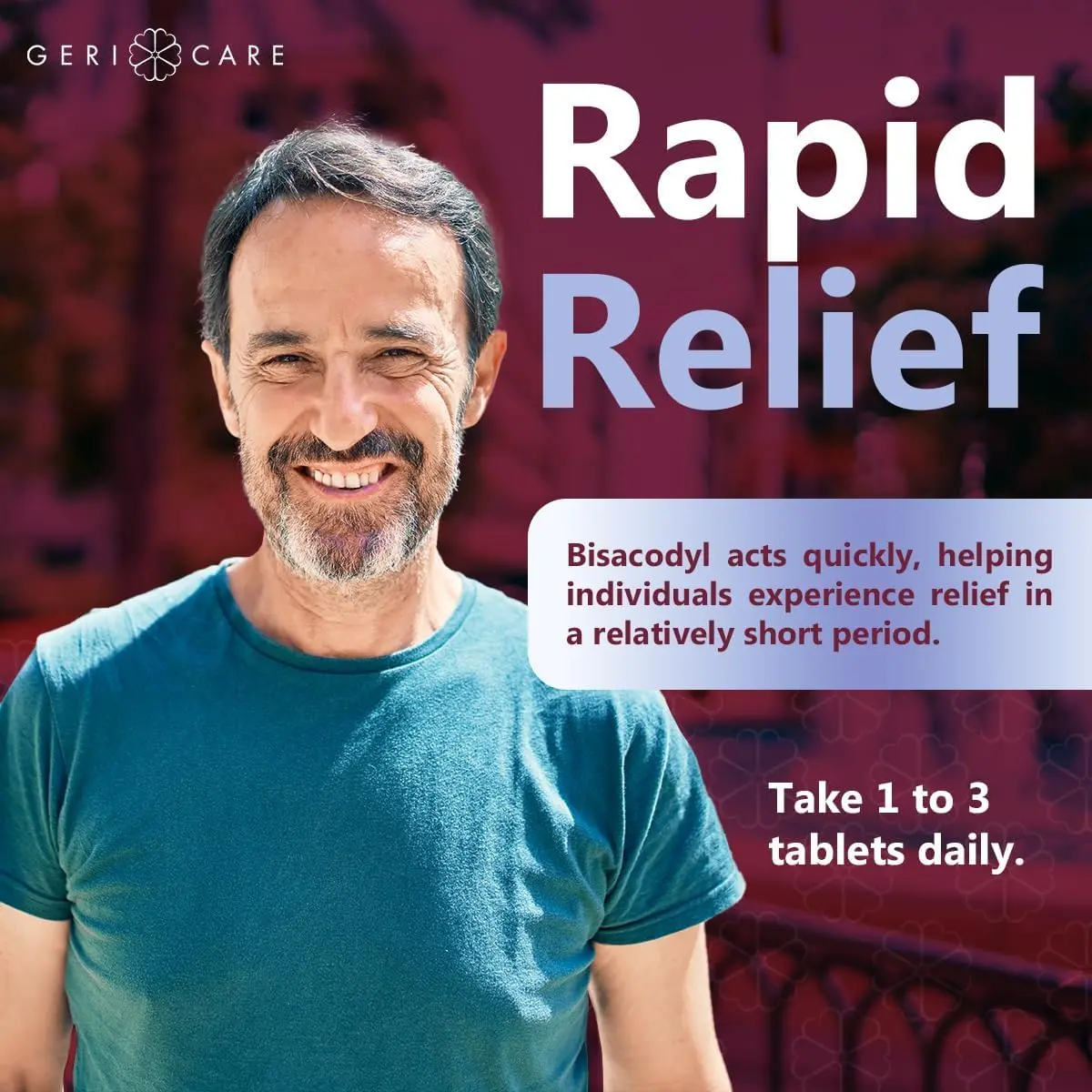 GeriCare Bisacodyl 5 mg Coated Tablets | Gentle Overnight Constipation Relief (100 Count) - view 7