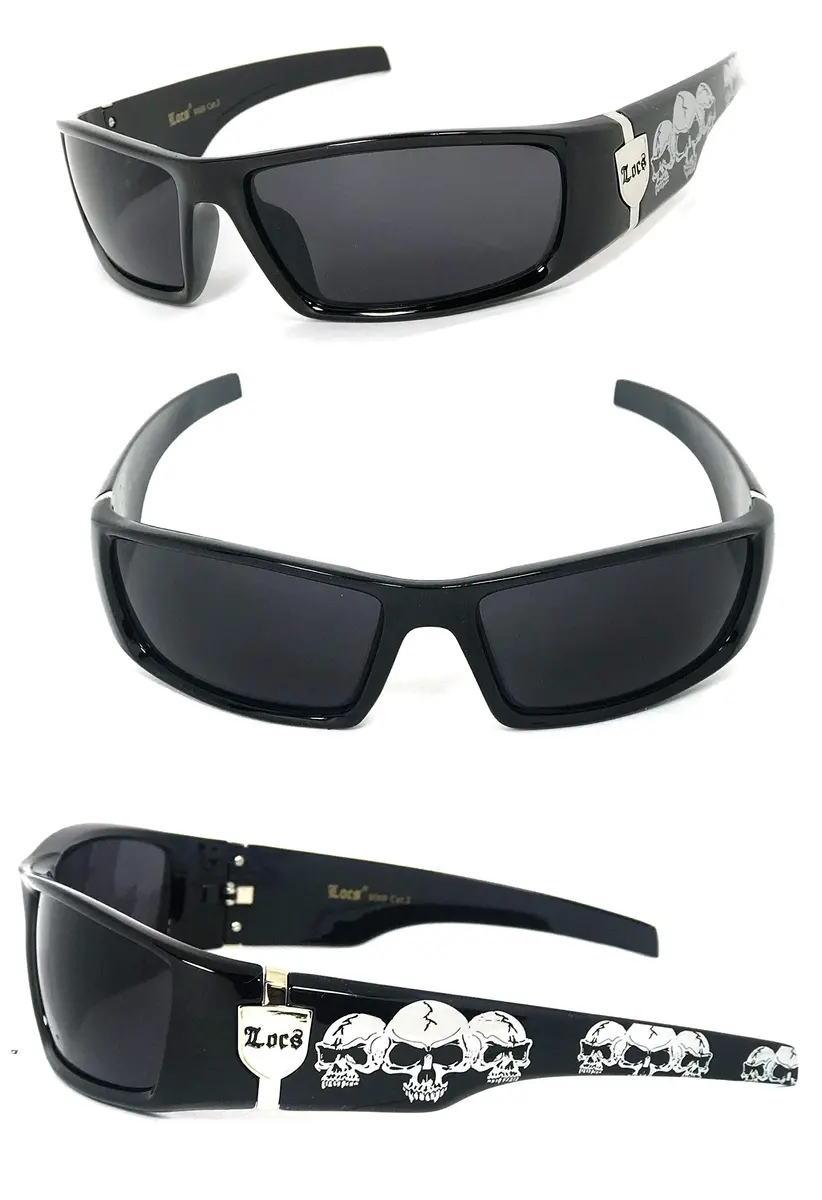 Locs Black Harcore Fly Sunglasses + Free Micro Fiber Bag (Black, Black) | UV400 Protection, Wrap Style - main product image