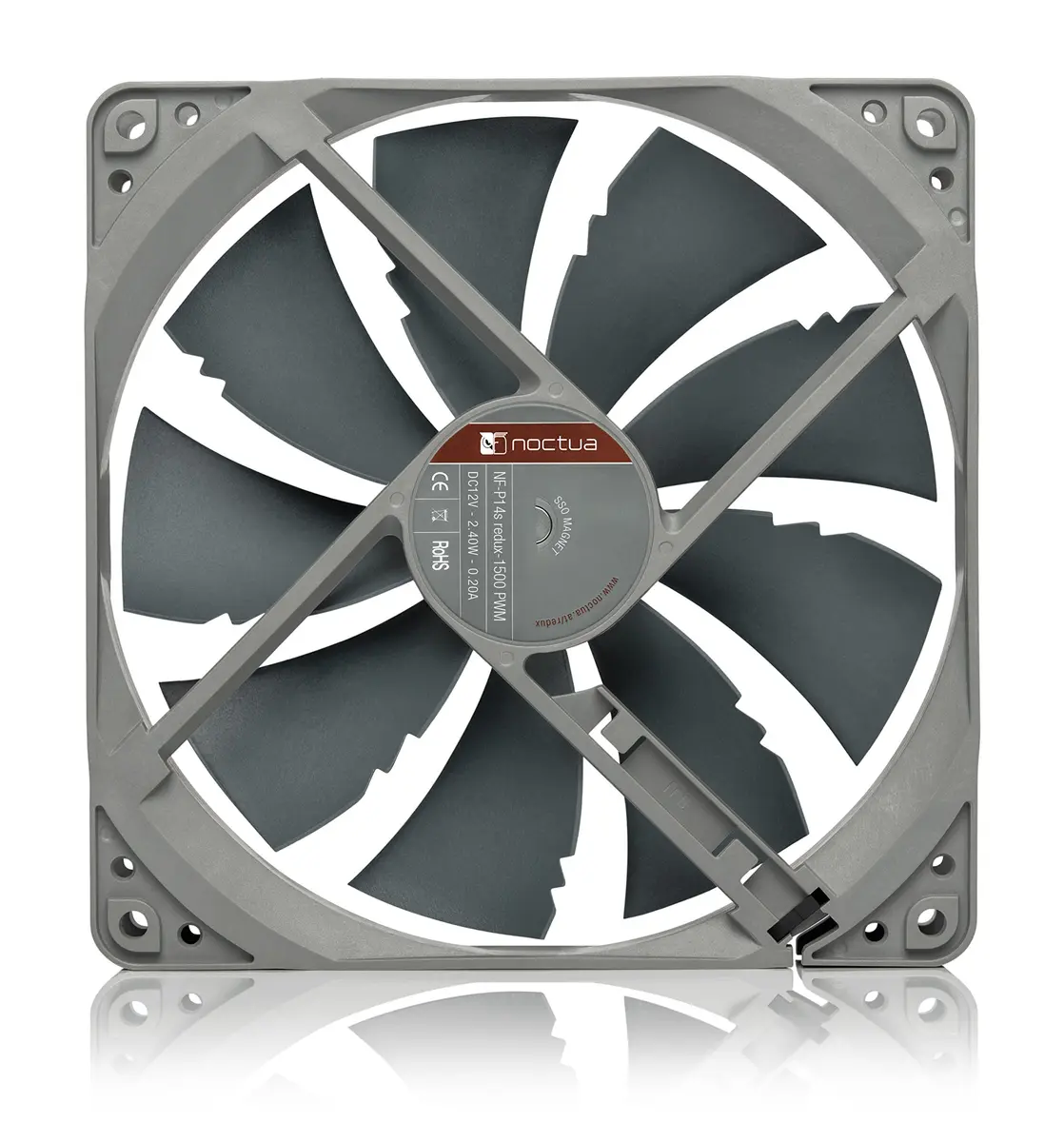 Noctua NF-P14s redux-1500 PWM Fan 140mm | 1500 RPM 4-Pin PWM, 25.8 dB(A), 133.7 m³/h Airflow - view 3