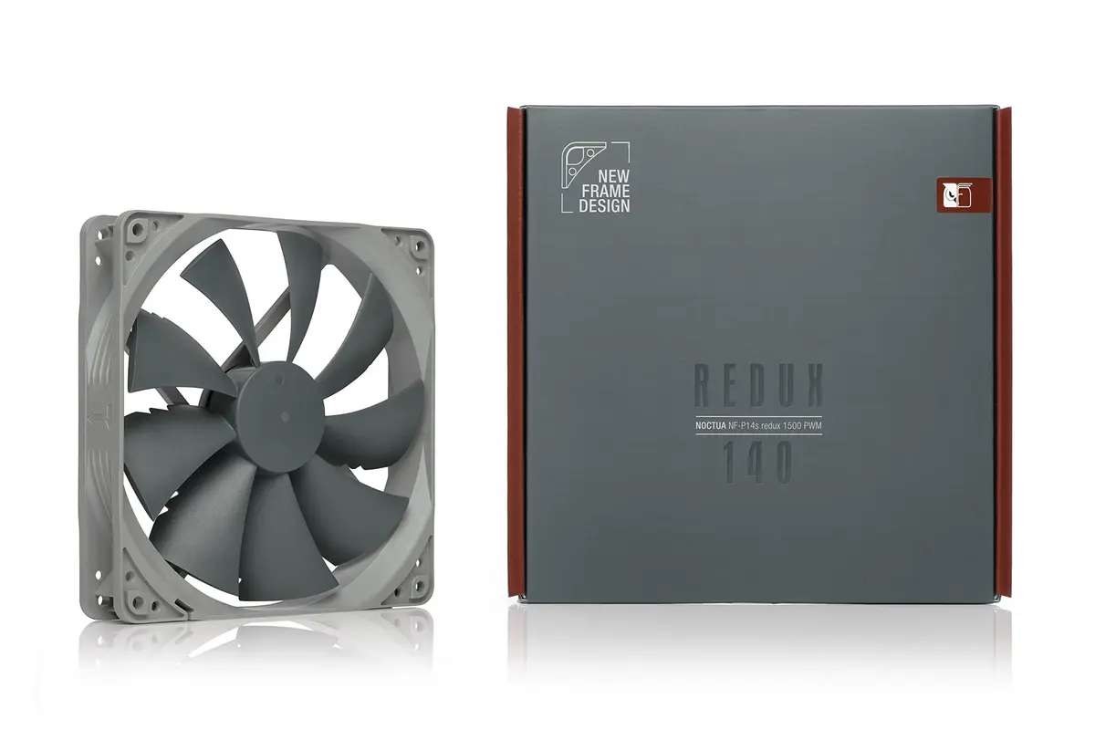 Noctua NF-P14s redux-1500 PWM Fan 140mm | 1500 RPM 4-Pin PWM, 25.8 dB(A), 133.7 m³/h Airflow - view 4