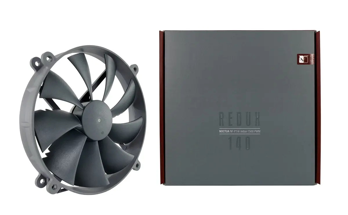 Noctua NF-P14r redux-1500 PWM 140mm Fan | 1500 RPM, 133.7 m³/h Airflow, 25.8 dB(A) Noise - view 3