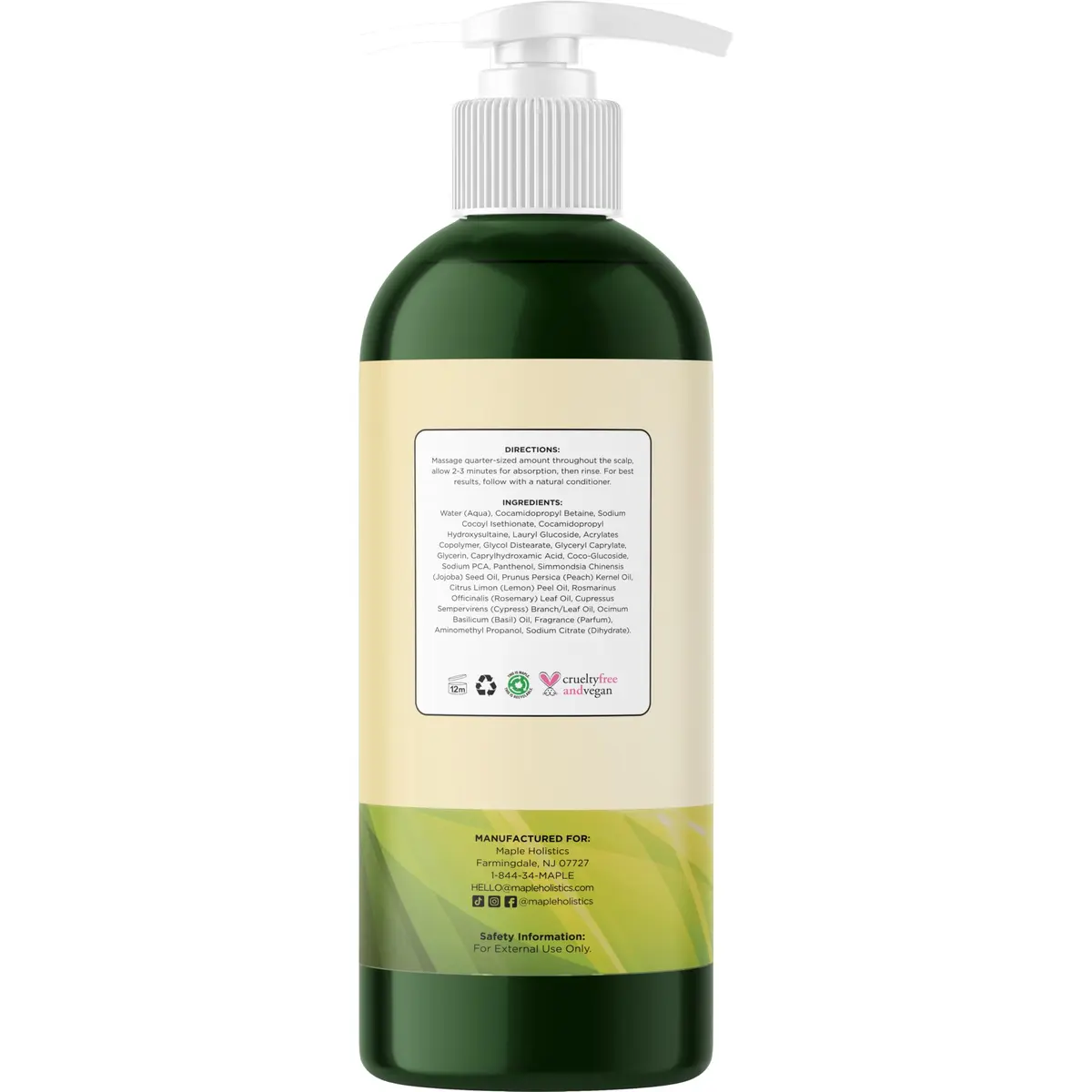 Maple Holistics Oily Hair Shampoo 16 Fl Oz | Clarifying & Deep Cleansing for Greasy Scalp - view 4