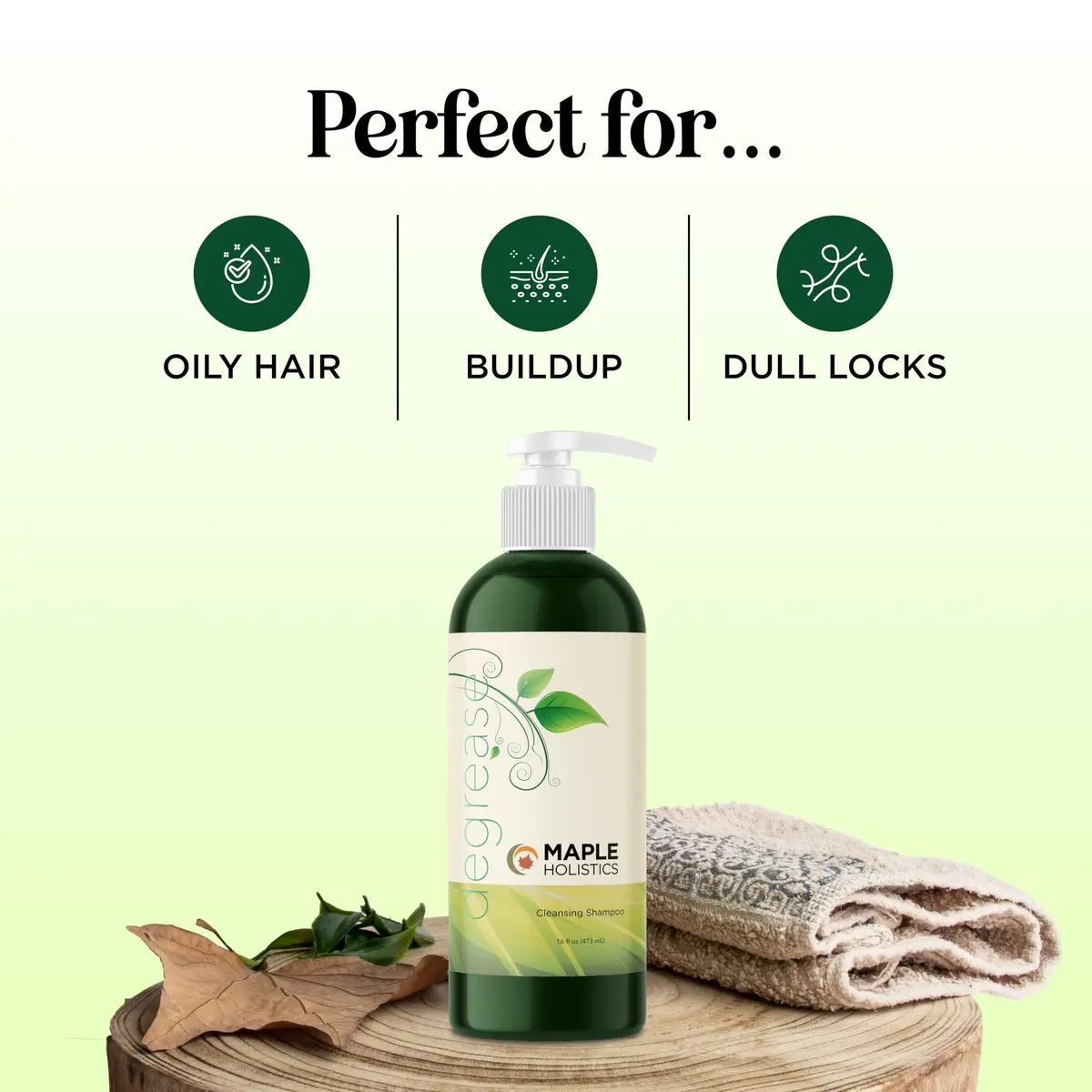 Maple Holistics Oily Hair Shampoo 16 Fl Oz | Clarifying & Deep Cleansing for Greasy Scalp - view 5
