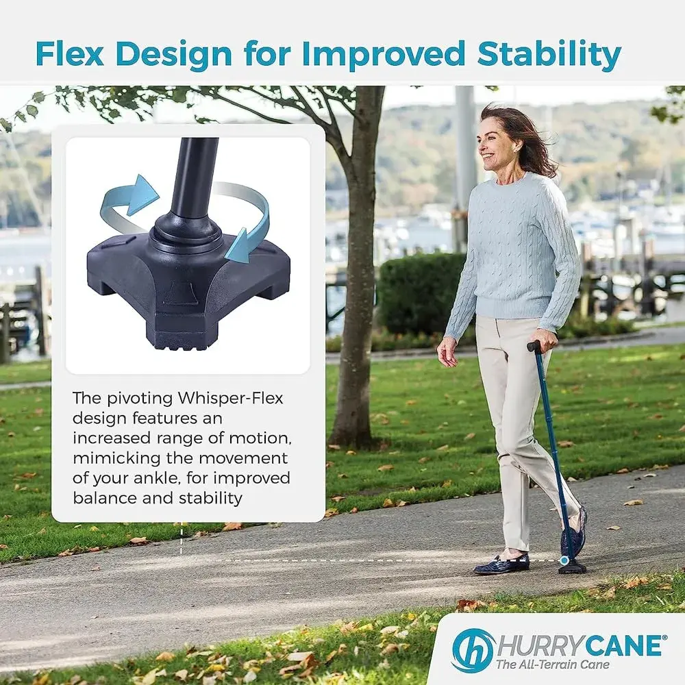 HurryCane Freedom Edition Folding Walking Cane, Pathfinder Purple | Adjustable Height 30.5-37.5 inches | Lightweight 0.57kg (1.25 lb) - view 4