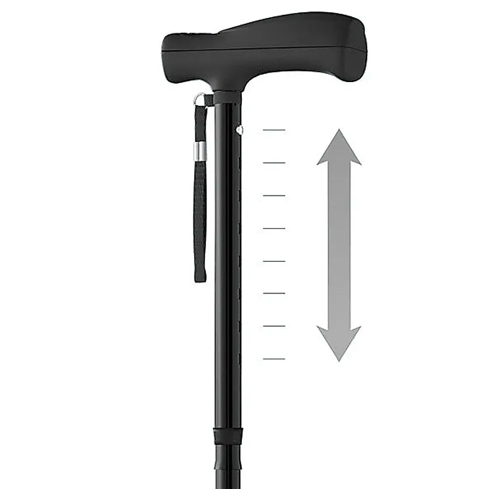 HurryCane Freedom Edition Foldable Walking Cane with T Handle, Red | 30.5-37.5 inch Adjustable Height - view 3
