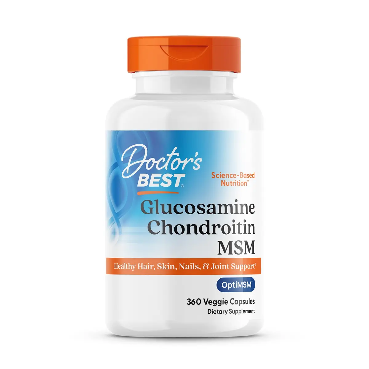 Doctor's BEST Glucosamine Chondroitin MSM, Non GMO, 360 Capsules | Joint & Beauty Support - main product image
