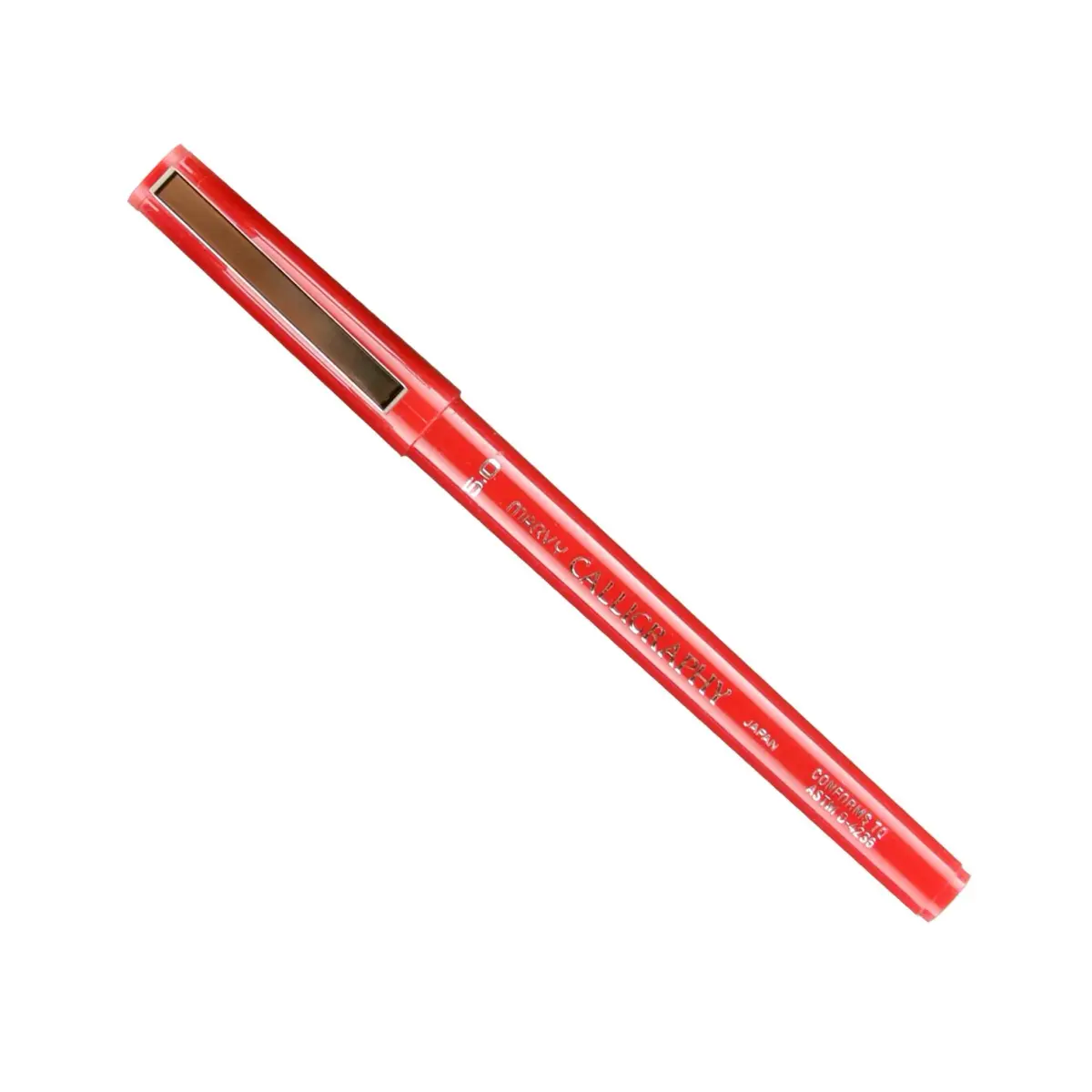 Uchida Calligraphy Marker 5.0mm Red | Acid-Free Non-Toxic Water-Based Dye Ink - main product image