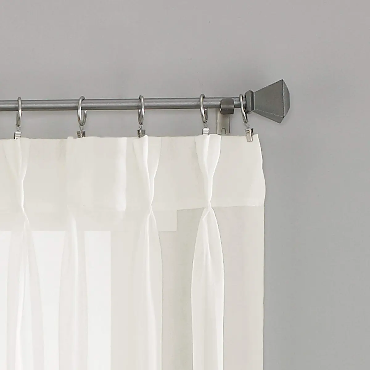 Curtainworks Soho Voile Sheer Pinch Pleat Curtain Panel, 29 in x 84 in | Sheer voile fabric for versatile window decor - view 3