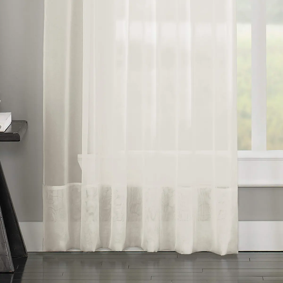 Curtainworks Soho Voile Sheer Pinch Pleat Curtain Panel, 29 in x 84 in | Sheer voile fabric for versatile window decor - view 4