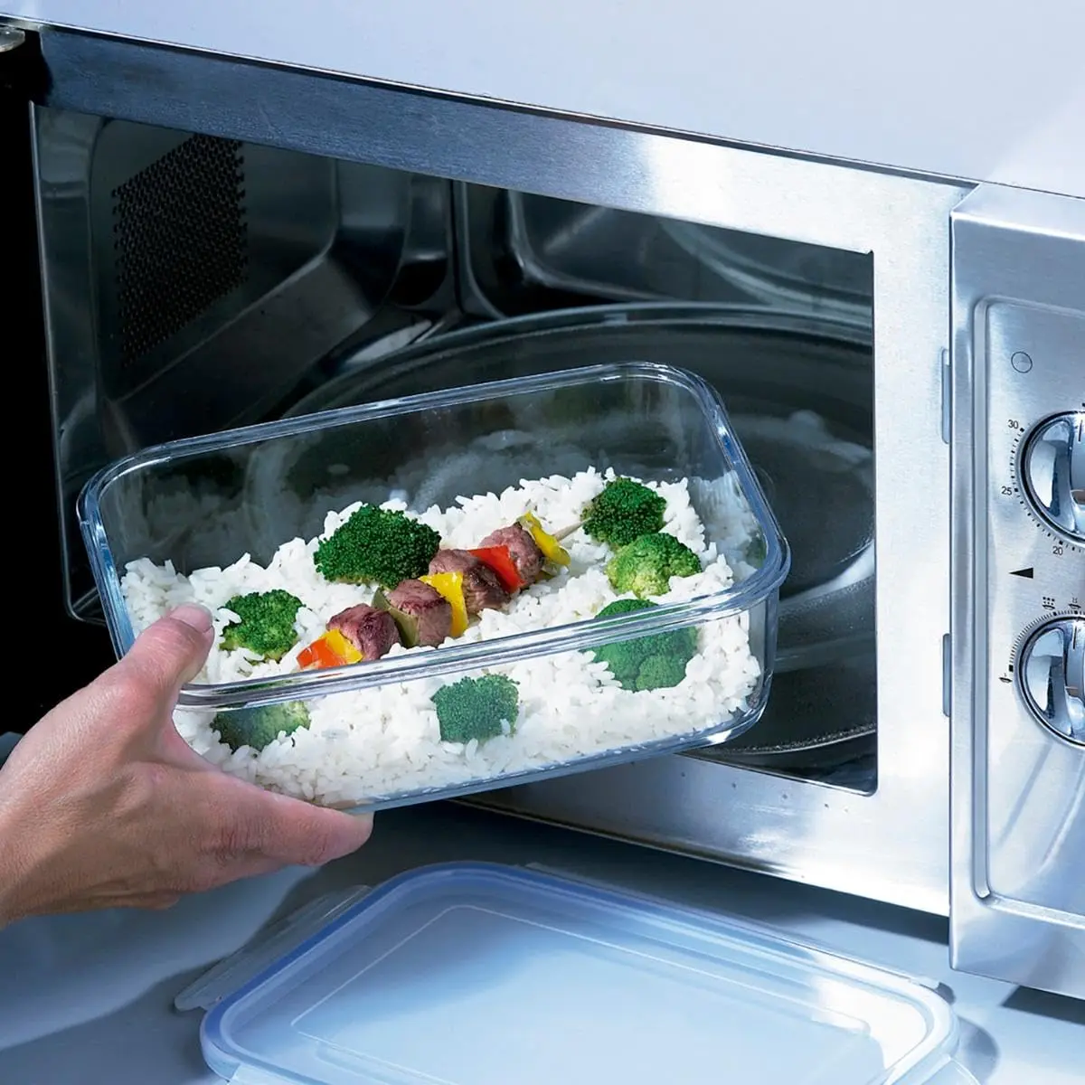 Luminarc Pure Box Active – Airtight Glass Storage Container, Rectangular 0.38 L | Shock-Resistant & Microwave Safe - view 4