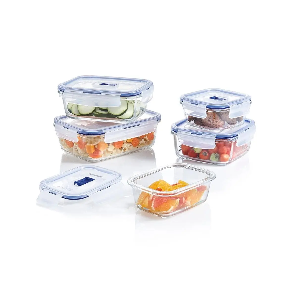 Luminarc Pure Box Active – Airtight Glass Storage Container, Rectangular 0.38 L | Shock-Resistant & Microwave Safe - view 2