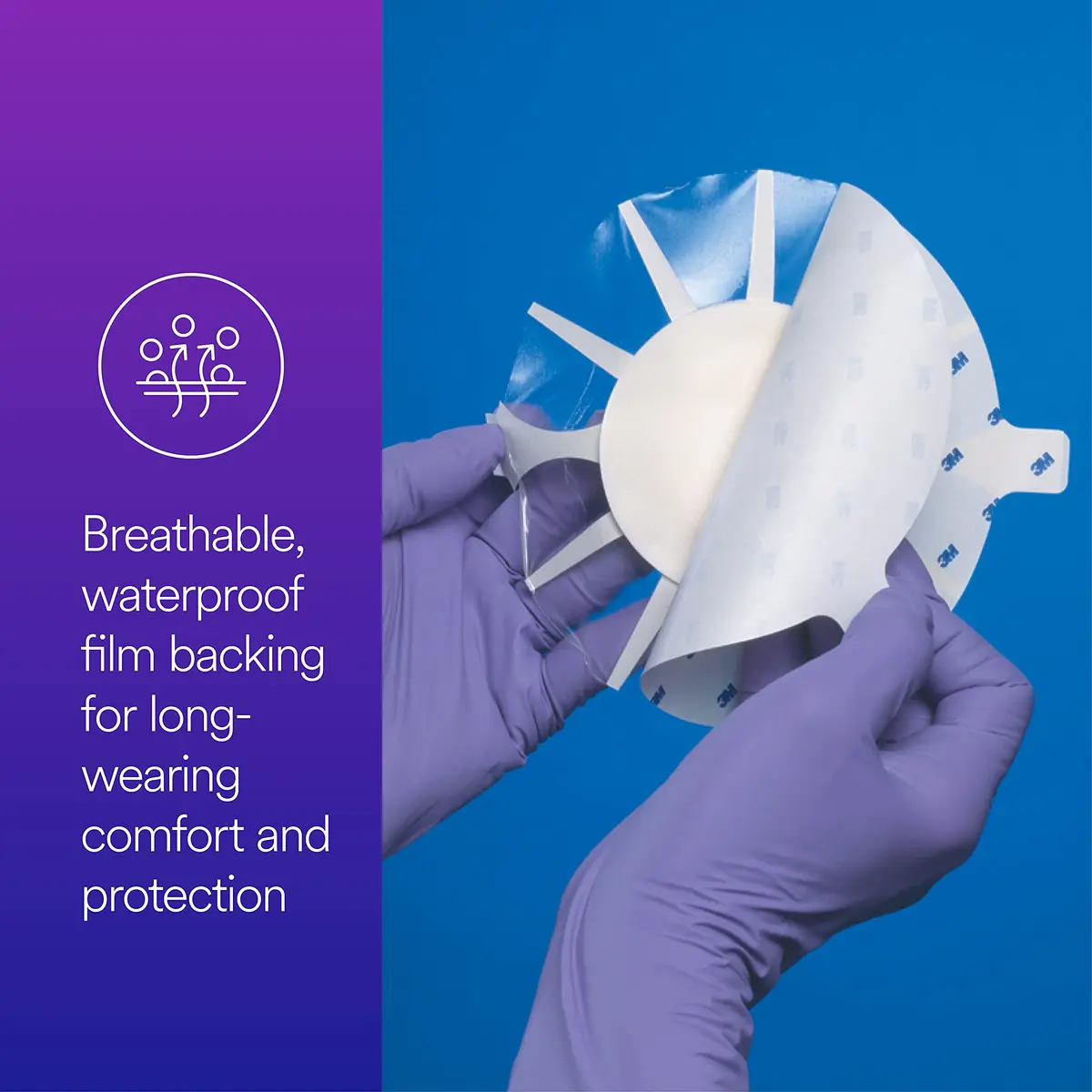Tegaderm Foam Adhesive Dressing 2.5 in. x 3 in. | Water-Resistant, Conformable Foam for Wound Care - view 5