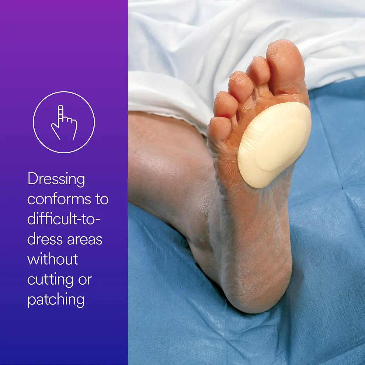 Tegaderm Foam Adhesive Dressing 2.5 in. x 3 in. | Water-Resistant, Conformable Foam for Wound Care - view 4
