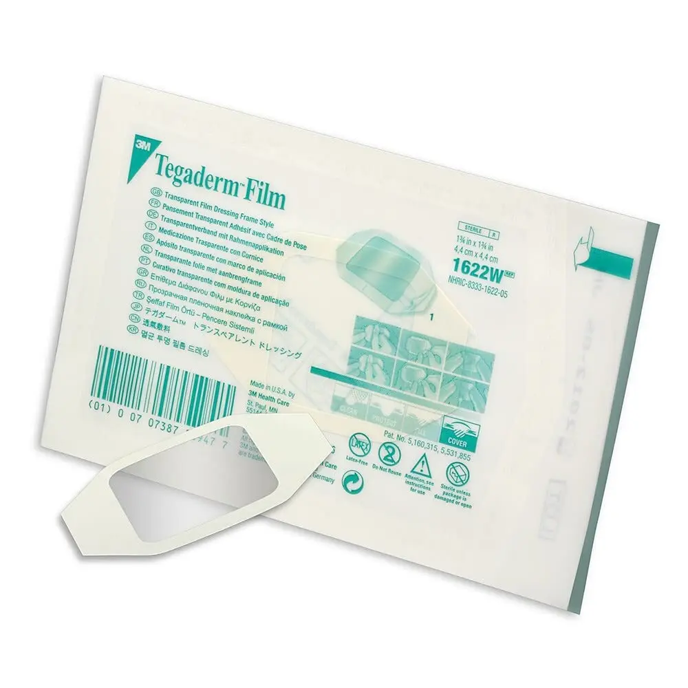 Tegaderm Transparent Film Dressing Frame Style 1622W 1-3/4 in x 1-3/4 in | Waterproof, Hypoallergenic, Long Wear - main product image