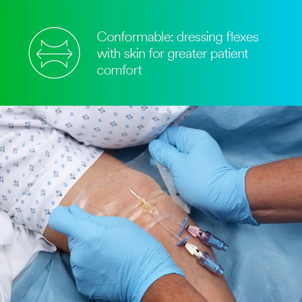 Tegaderm™ Transparent Film Dressing Frame Style, 1627 | Waterproof, Breathable, Hypoallergenic, 4x10 inch, 20/ct - view 3