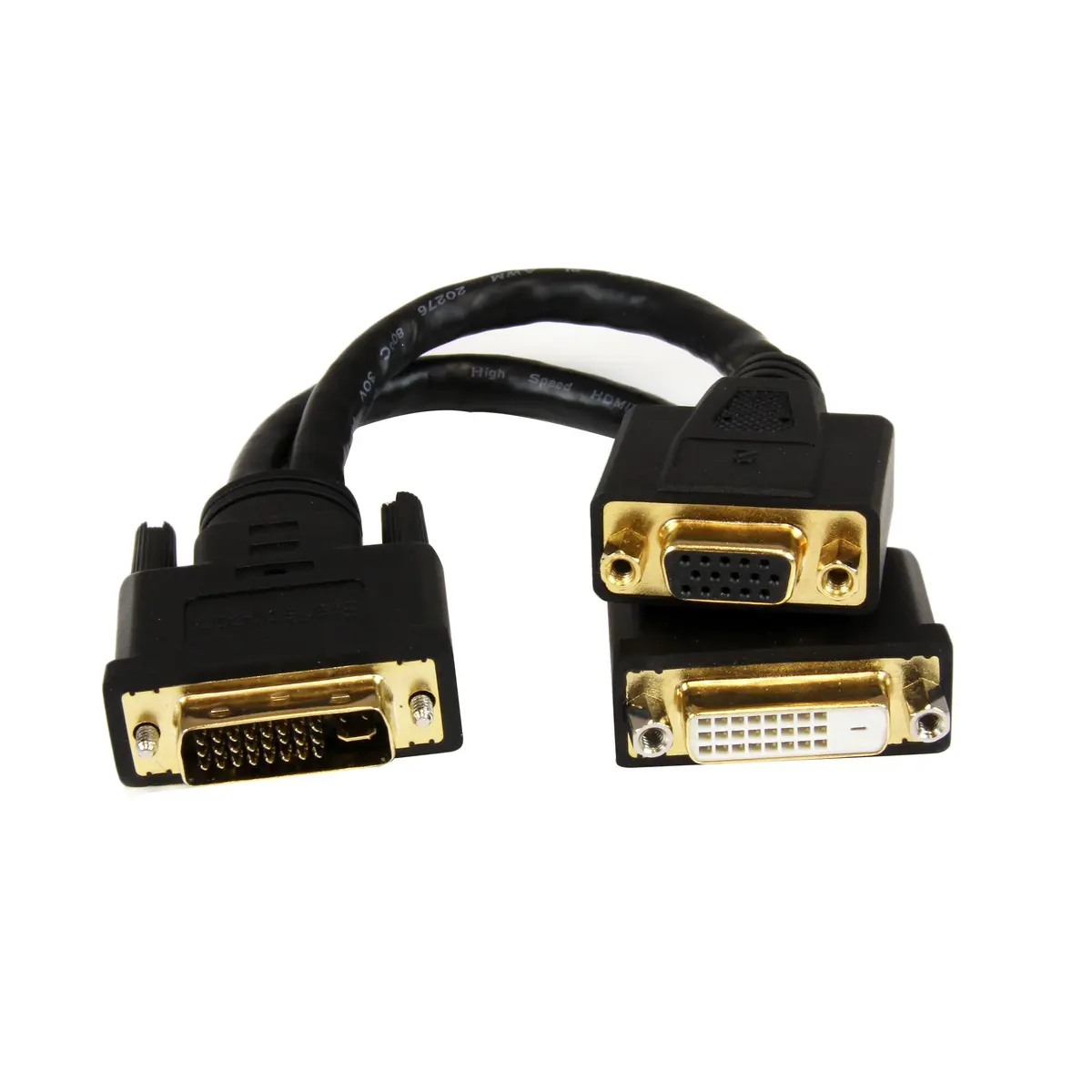 StarTech.com 8in Wyse DVI Splitter Cable - DVI-I to DVI-D and VGA - M/F - Comparable to Wyse DVI Y-Cable - main product image