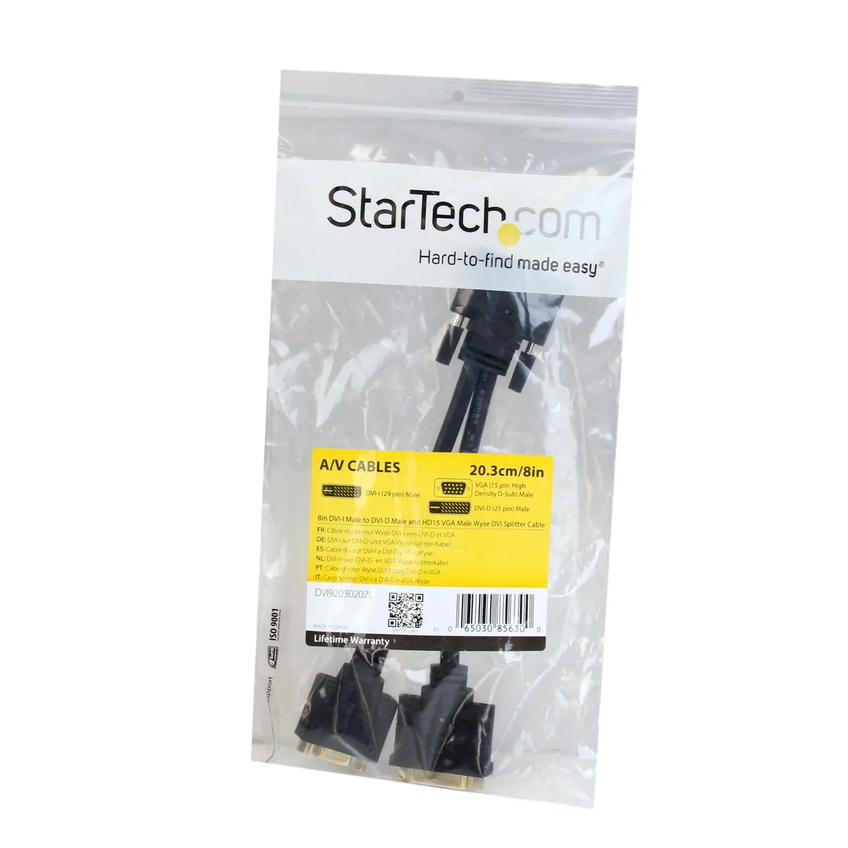 StarTech.com 8in Wyse DVI Splitter Cable - DVI-I to DVI-D and VGA - M/F - Comparable to Wyse DVI Y-Cable - view 5