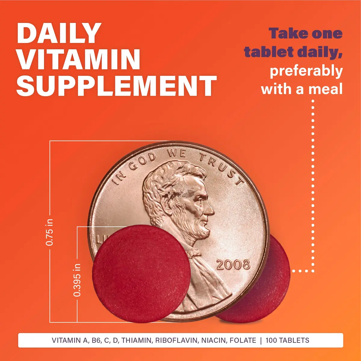 RUGBY LABORATORIES Rugby Daily-Vite Multivitamin for Adults, 100 Tablets (2-Pack) | Daily Multivitamin Supplement - view 4
