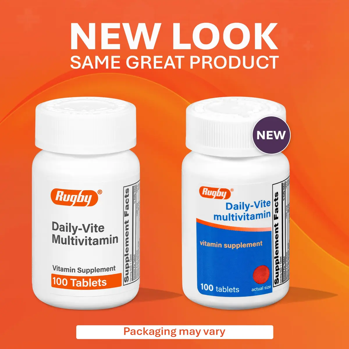 RUGBY LABORATORIES Rugby Daily-Vite Multivitamin for Adults, 100 Tablets (2-Pack) | Daily Multivitamin Supplement - view 3