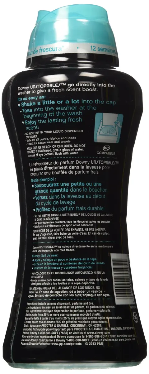 Downy Unstopables In-Wash Scent Booster Beads, Fresh Scent, 36.2 oz (1026 g) | Lasting Freshness for Fabrics - view 2