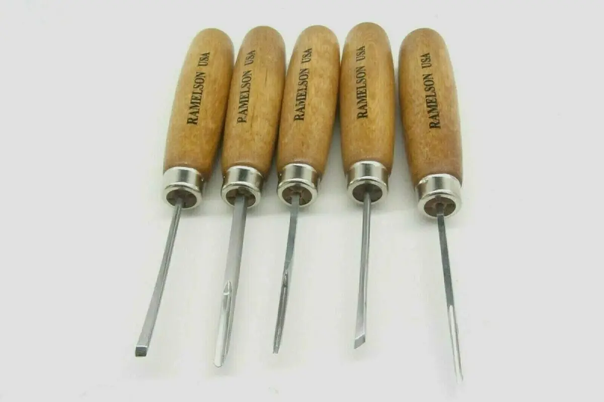 UJ Ramelson Co 5pc Micro Miniature Wood Carving Tools Set 14.0 cm (5.5") | Intricate Work with High-Quality Tool Steel - view 2