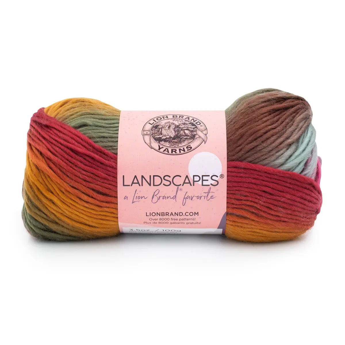 Lion Brand Yarn Landscapes Yarn Desert Spring | Self-Striping Acrylic for Knitting & Crochet - main product image