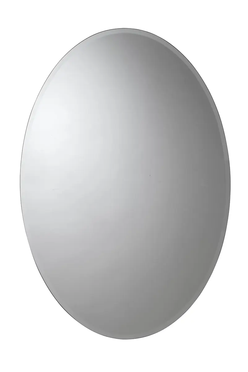 Croydex Orwell Oval Aluminum Bathroom Storage Vanity Mirror Medicine Cabinet 21W x 31H | Easy Hang N Lock Installation - main product image