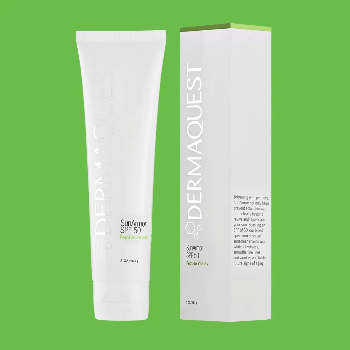 DermaQuest Peptide Vitality SunArmor SPF 50 Sunscreen Moisturizer for Dry Skin | Anti Aging Titanium Dioxide & Zinc Oxide - view 5