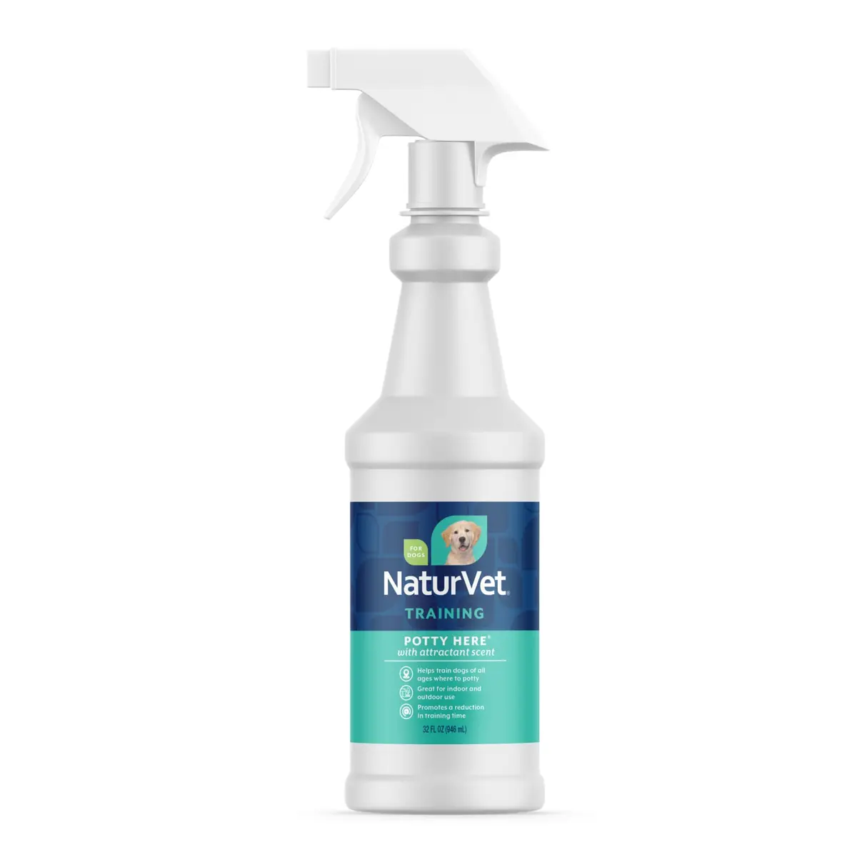 NaturVet Potty Here Training Aid Spray for Puppies & Dogs - 32 oz | Indoor & Outdoor Use - main product image