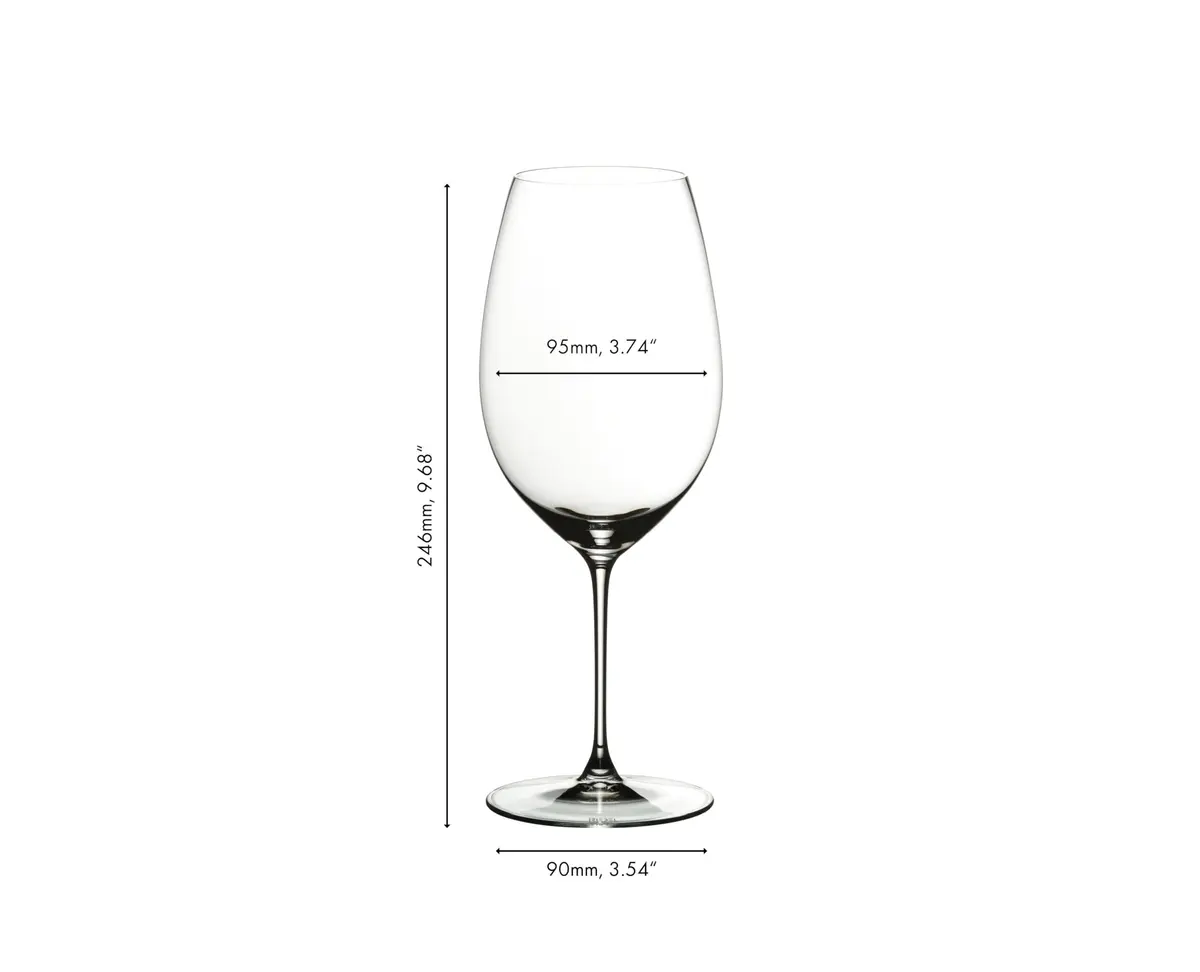 Riedel Veritas Shiraz Wine Glass 9.68" H x 3.74" W | Elegant New World Shiraz Focus - view 4