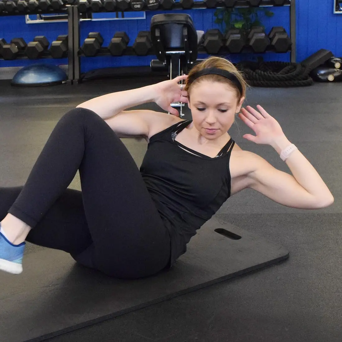 Sweaty Bands No-Slip Velvet Lined Classy Headband Wicked Solid Black 1 Inch | Sweat Wicking & Fashionable - view 4