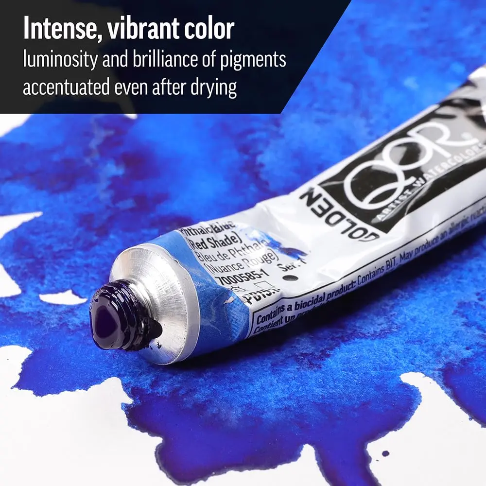 GOLDEN QoR Artist Watercolors Quinacridone Magenta 11 ml (0.37 Fl Oz) | Professional Grade Watercolor Paint - view 3