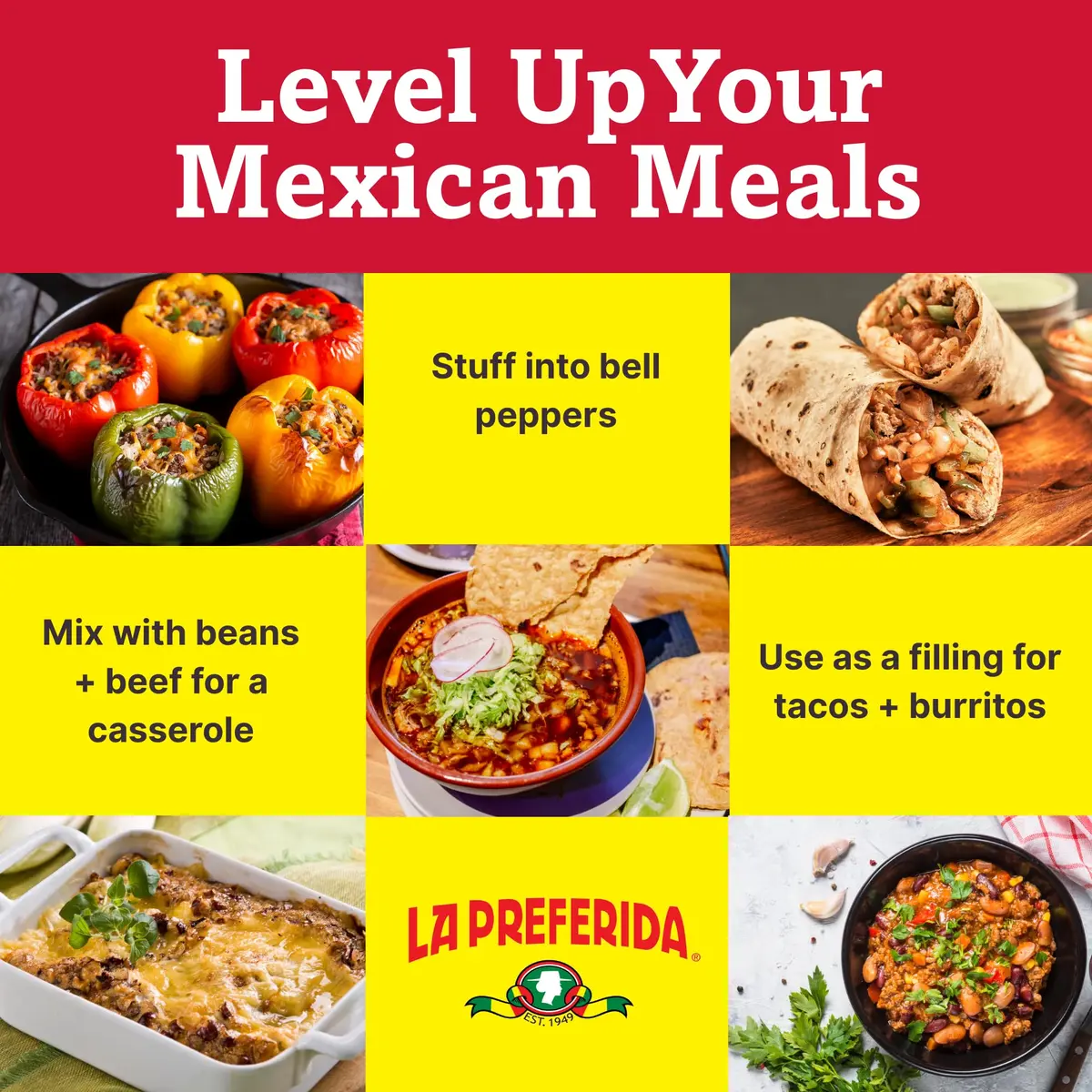 LA PREFERIDA Spanish Rice - Quick & Easy, Vegan, 15 oz (Pack of 24) | Robust Tomato & Bell Pepper Sauce - view 7